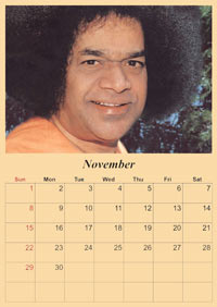 Sathya Sai Baba calendar
